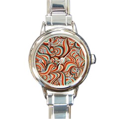 Psychedelic Swirls Round Italian Charm Watch by Filthyphil