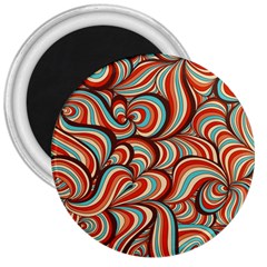 Psychedelic Swirls 3  Magnets by Filthyphil