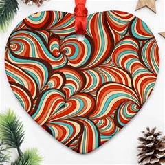 Psychedelic Swirls Ornament (heart) by Filthyphil