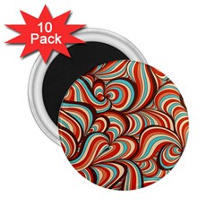 Psychedelic Swirls 2 25  Magnets (10 Pack)  by Filthyphil