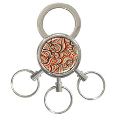 Psychedelic Swirls 3-ring Key Chain by Filthyphil