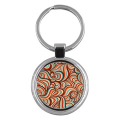 Psychedelic Swirls Key Chain (round) by Filthyphil