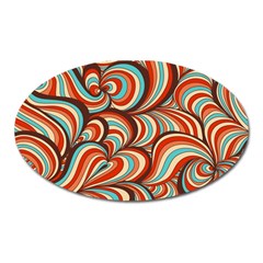 Psychedelic Swirls Oval Magnet