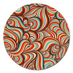 Psychedelic Swirls Magnet 5  (round) by Filthyphil