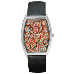 Psychedelic Swirls Barrel Style Metal Watch by Filthyphil