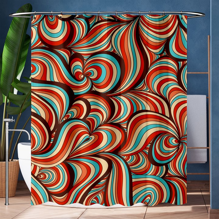 Psychedelic Swirls Shower Curtain 60  x 72  (Medium) 