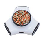 Psychedelic Swirls 3-Port USB Hub Front