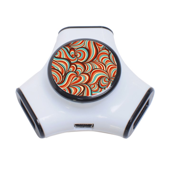 Psychedelic Swirls 3-Port USB Hub