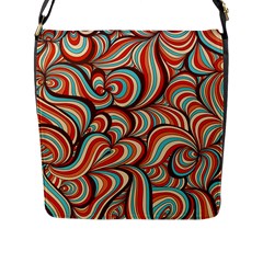 Psychedelic Swirls Flap Closure Messenger Bag (l)