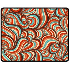 Psychedelic Swirls Double Sided Fleece Blanket (medium)  by Filthyphil