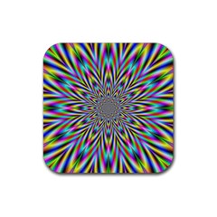 Psychedelic Wormhole Rubber Coaster (square)  by Filthyphil