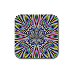 Psychedelic Wormhole Rubber Square Coaster (4 Pack)  by Filthyphil