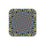 Psychedelic Wormhole Rubber Square Coaster (4 pack)  Front