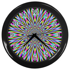 Psychedelic Wormhole Wall Clock (black) by Filthyphil