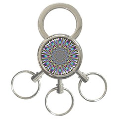 Psychedelic Wormhole 3-ring Key Chain by Filthyphil