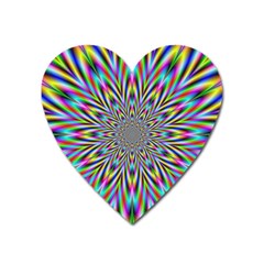 Psychedelic Wormhole Heart Magnet by Filthyphil