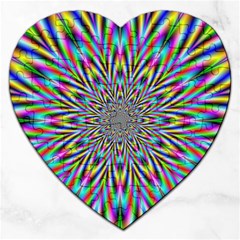 Psychedelic Wormhole Jigsaw Puzzle (heart)