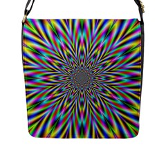 Psychedelic Wormhole Flap Closure Messenger Bag (l) by Filthyphil