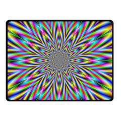 Psychedelic Wormhole Double Sided Fleece Blanket (small) 