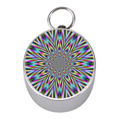 Psychedelic Wormhole Mini Silver Compasses by Filthyphil