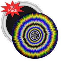 Psychedelic Blackhole 3  Magnets (10 Pack)  by Filthyphil