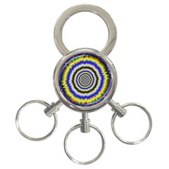 Psychedelic Blackhole 3-ring Key Chain by Filthyphil