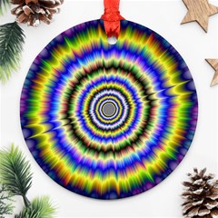 Psychedelic Blackhole Round Ornament (Two Sides)