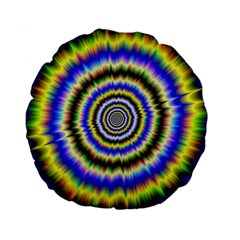 Psychedelic Blackhole Standard 15  Premium Round Cushions by Filthyphil