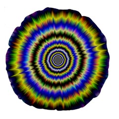 Psychedelic Blackhole Large 18  Premium Round Cushions by Filthyphil