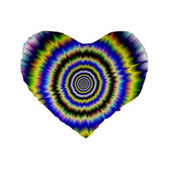 Psychedelic Blackhole Standard 16  Premium Heart Shape Cushions