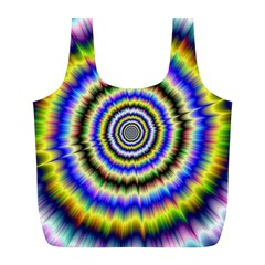 Psychedelic Blackhole Full Print Recycle Bag (l) by Filthyphil