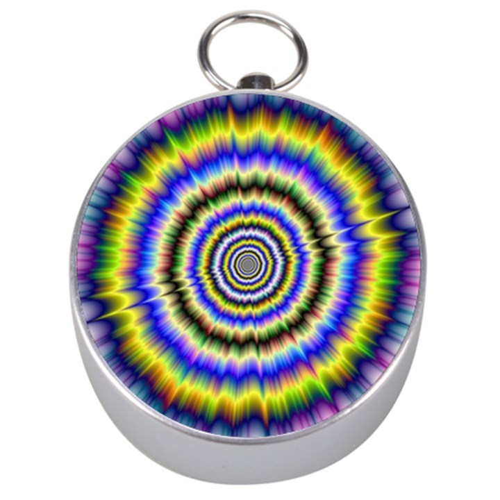 Psychedelic Blackhole Silver Compasses