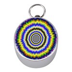 Psychedelic Blackhole Mini Silver Compasses Front