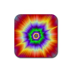 Psychedelic Trance Rubber Coaster (square)  by Filthyphil