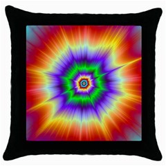 Psychedelic Trance Throw Pillow Case (black) by Filthyphil