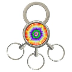 Psychedelic Trance 3-ring Key Chain by Filthyphil