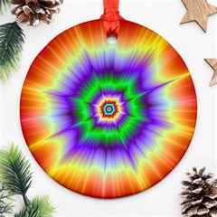 Psychedelic Trance Round Ornament (two Sides)