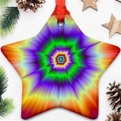 Psychedelic Trance Star Ornament (two Sides) by Filthyphil