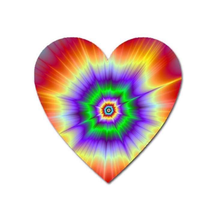 Psychedelic Explosion Heart Magnet