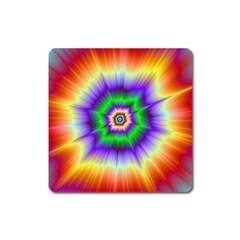 Psychedelic Explosion Square Magnet by Filthyphil