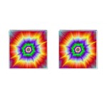 Psychedelic Explosion Cufflinks (Square) Front(Pair)