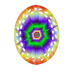 Psychedelic Trance Ornament (oval Filigree) by Filthyphil