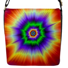 Psychedelic Trance Flap Closure Messenger Bag (s) by Filthyphil