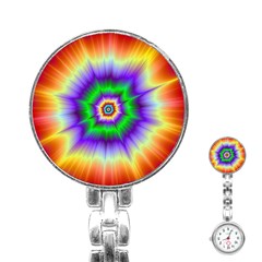 Psychedelic Trance Stainless Steel Nurses Watch