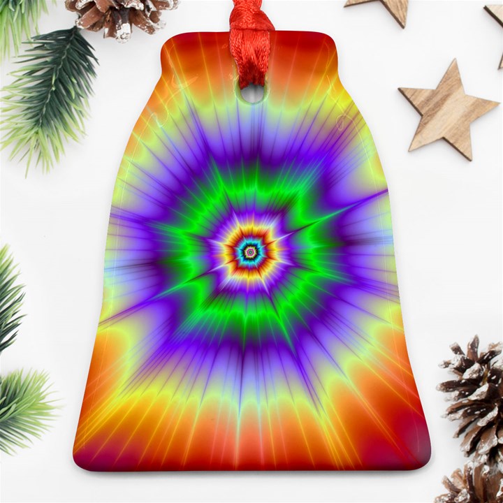 Psychedelic Explosion Bell Ornament (Two Sides)