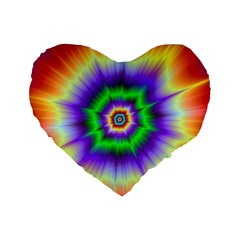 Psychedelic Big Bang Standard 16  Premium Heart Shape Cushions by Filthyphil