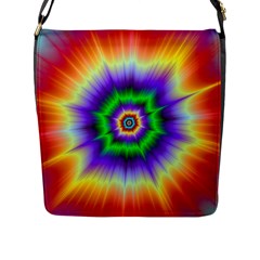 Psychedelic Big Bang Flap Closure Messenger Bag (l) by Filthyphil