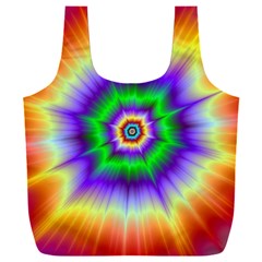 Psychedelic Trance Full Print Recycle Bag (xxl) by Filthyphil