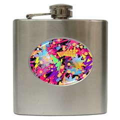 Psychedelic Geometry Hip Flask (6 Oz) by Filthyphil