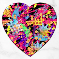 Psychedelic Geometry Jigsaw Puzzle (heart) by Filthyphil